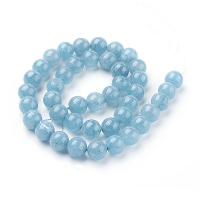 Natural White Jade Imitation Amazonite Beads Strands X-G-F364-16-8mm-1