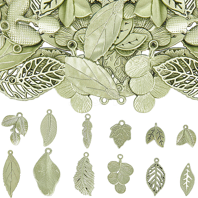 48Pcs 12 Styles Alloy Pendants FIND-SC0013-63-1