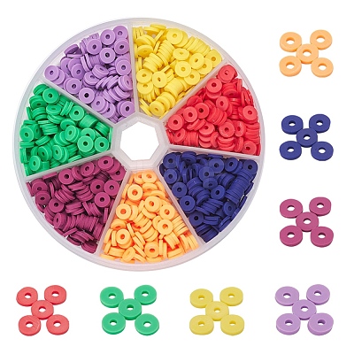 Handmade Polymer Clay Beads CLAY-YW0001-24-1