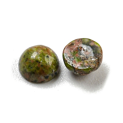 Natural Unakite Cabochons G-H309-03-41-1