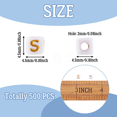 Opaque Acrylic Beads MACR-TAG0001-07S-1