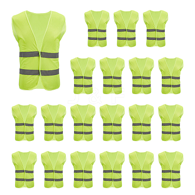 20Pcs Cloth Reflective Safety Vest AJEW-GO0005-12B-1