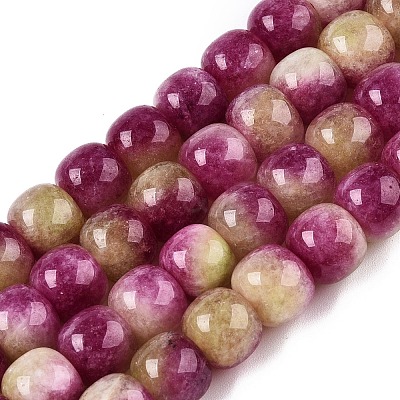 Dyed Natural White Jade Beads Strands G-T138-D08-1