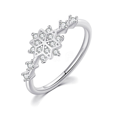 Brass Micro Pave Clear Cubic Zirconia Finger Rings FS-WGF1294-08-1