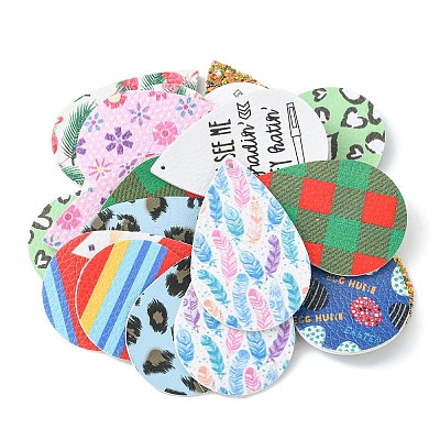 Teardrop PU Leather Big Pendants FIND-X0010-10-1