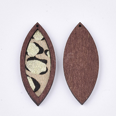 Eco-Friendly Cowhide Leather Big Pendants FIND-S301-34C-04-1