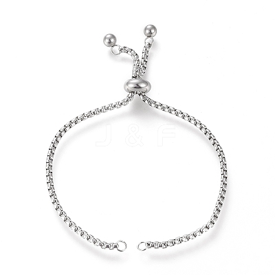 Tarnish Resistant Adjustable 304 Stainless Steel Slider Bracelet/Bolo Bracelets Making LS-STAS-I153-02P-1