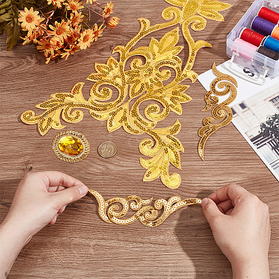 Polyester Embroidery Ornament Accessories DIY-NB0011-01-1