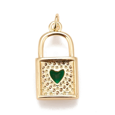 Brass Micro Pave Cubic Zirconia Pendants KK-A161-30G-B-1