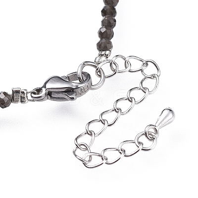 Natural Obsidian Bead Bracelets X-BJEW-JB04555-07-1