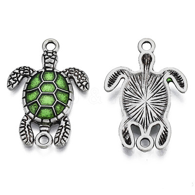 Antique Silver Tone Alloy Connector Charms PALLOY-T072-011AS-01-1