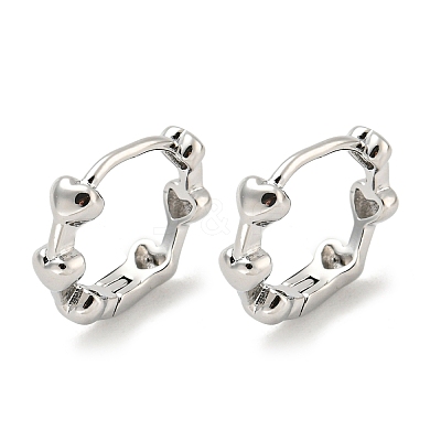 Brass Hoop Earrings EJEW-L211-010C-P-1