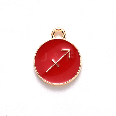 Alloy Enamel Pendants ENAM-S124-01B-07F-1