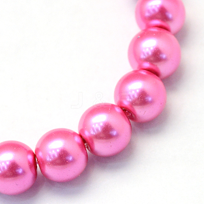 Baking Paint Glass Pearl Round Bead Strands X-HY-Q003-10mm-54-1