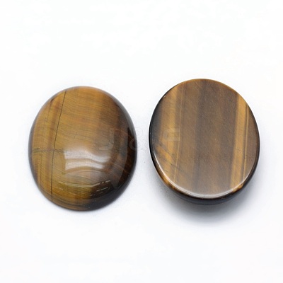 Natural Tiger Eye Cabochons G-P393-I11-1