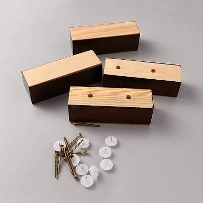 Oak Wood Rectangle Furniture Legs WD-WH5222-01B-1