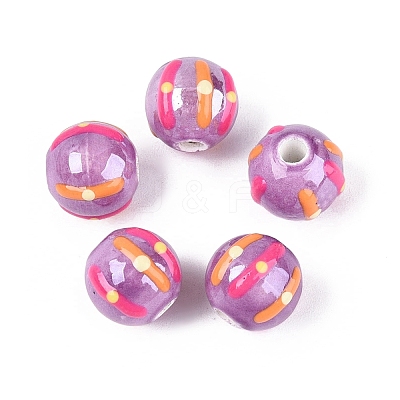 Handmade Porcelain Ceramic Beads PORC-Q005-03I-1