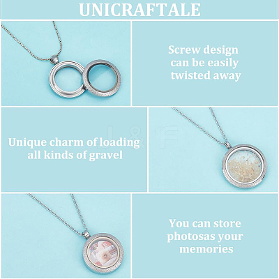 3Pcs 3 Styles Stainless Steel Glass Photo Living Memory Floating Locket Pendants STAS-UN0061-54-1