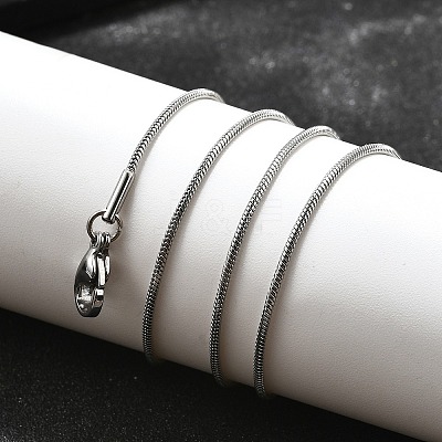 Tarnish Resistant 304 Stainless Steel Snake Chain Necklaces LS-STAS-M174-018P-A-1