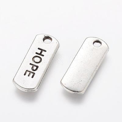 Tibetan Style Alloy Rectangle Pendants TIBEP-Q043-054-RS-1