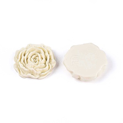 Flower Opaque Resin Cabochons CRES-T025-28C-03-1