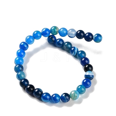 Natural Striped Agate/Banded Agate Beads Strands G-Z060-A01-A11-1