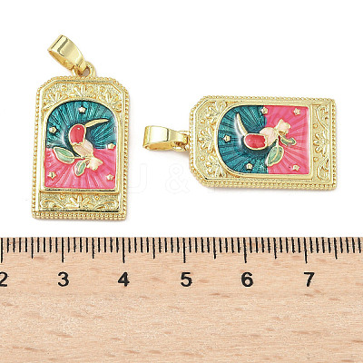 Brass Enamel Pendants KK-I355-18G-02-1