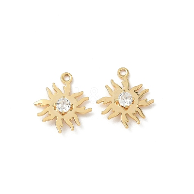 Brass Micro Pave Cubic Zirconia Pendants KK-Z136-43A-G-1