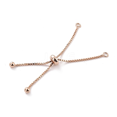 925 Sterling Silver Box Chain with Stop Beads and Loops STER-Z001-110RG-1