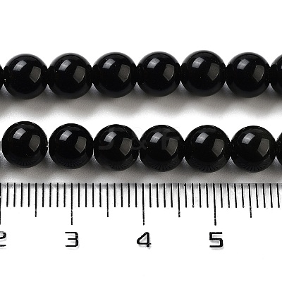 Natural Obsidian Bead Strands X-G-R173-6mm-02-1