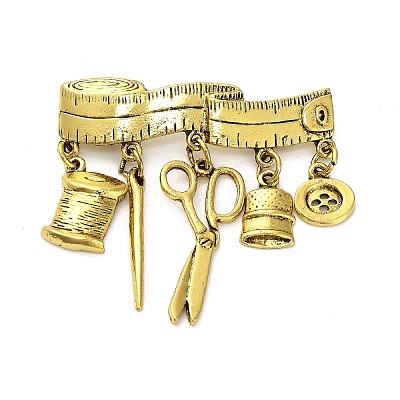 Tailor Alloy Brooches for Backpack Clothes JEWB-A034-06AG-1