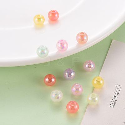 AB Colour Imitation Jelly Acrylic Beads X-MACR-S823-8mm-1