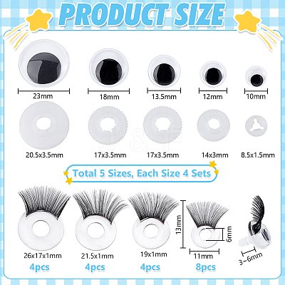 Acrylic Doll Eyelashes DOLL-PH0001-58-1
