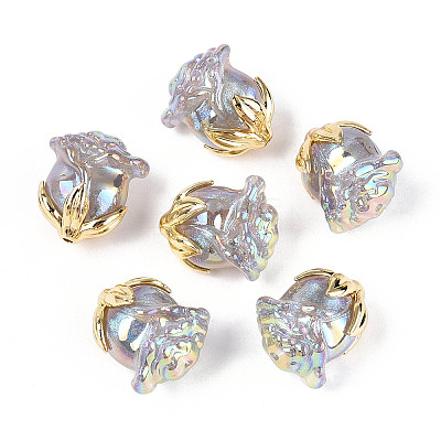 UV Plating Opaque Acrylic Beads MACR-C029-06A-05-1