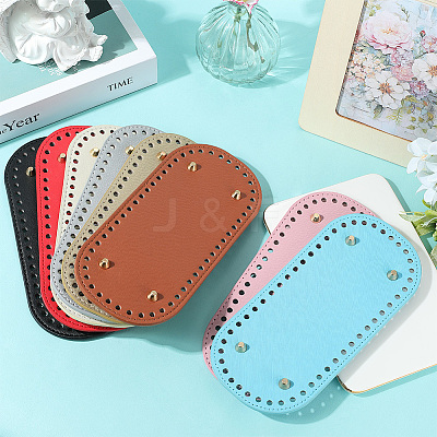 8Pcs 8 Colors Imitation Leather Bag Bottoms FIND-BBC0004-55-1