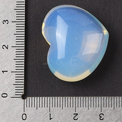 Opalite Love Heart Stone G-I367-03C-1