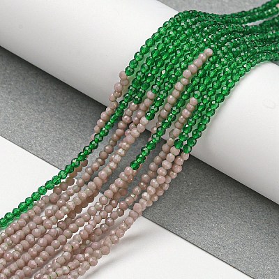 Transparent Gradient Color Glass Beads Strands LS-GLAA-H021-01A-44-1