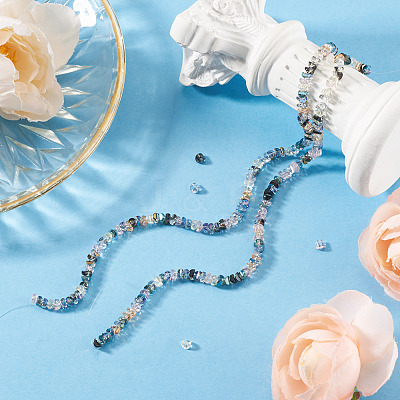 2 Strands Electroplate Transparent Glass Beads Strands EGLA-TADJ0001-06-1
