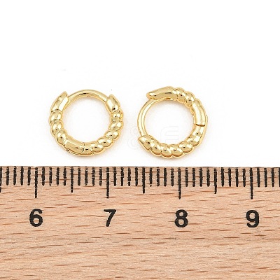 Brass Huggie Hoop Earrings KK-CBA8324-18E-G-1