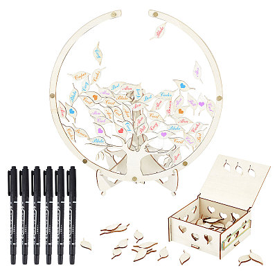 1 Set Wedding Guest Book Alternative AJEW-CP0005-27-1