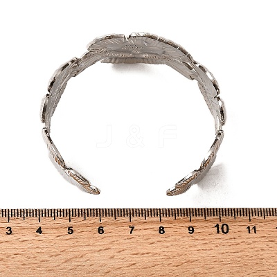 304 Stainless Steel Cuff Bangles BJEW-L705-04B-P-1