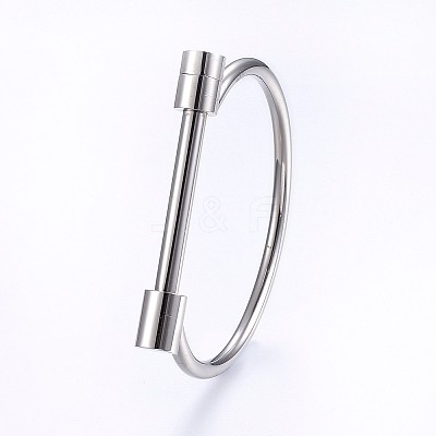 Tarnish Resistant 304 Stainless Steel Bangles X-BJEW-P222-14P-1