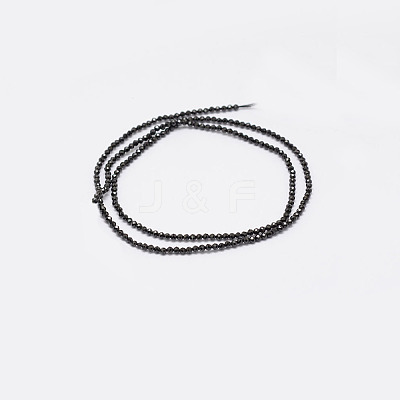Natural Black Spinel Beads Strands G-E351-01A-1