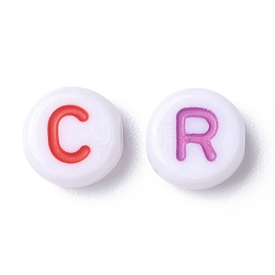 Opaque White Acrylic Beads MACR-N012-01-1