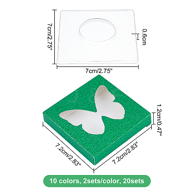 20 Sets 10 Colors Paper Folding Boxes CON-OC0001-29-1
