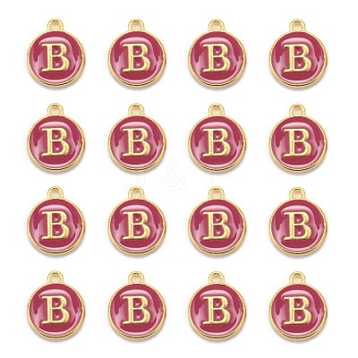 Golden Plated Alloy Enamel Charms X-ENAM-S118-08B-1