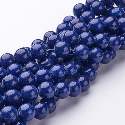 Natural Mashan Jade Round Beads Strands X-G-D263-10mm-XS09-1