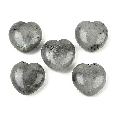 Natural Labradorite Heart Love Stone G-P616-A01-01-1