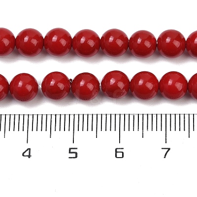 Shell Pearl Beads Strands BSHE-K015-6mm-01-1