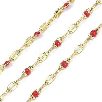 Rack Plating Brass Dapped Chains AJEW-Q153-02G-05-1